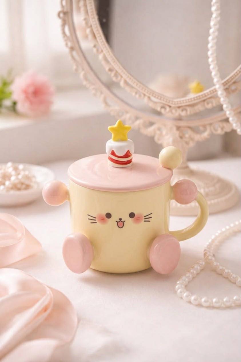 "Star Kitty" Lid Mug